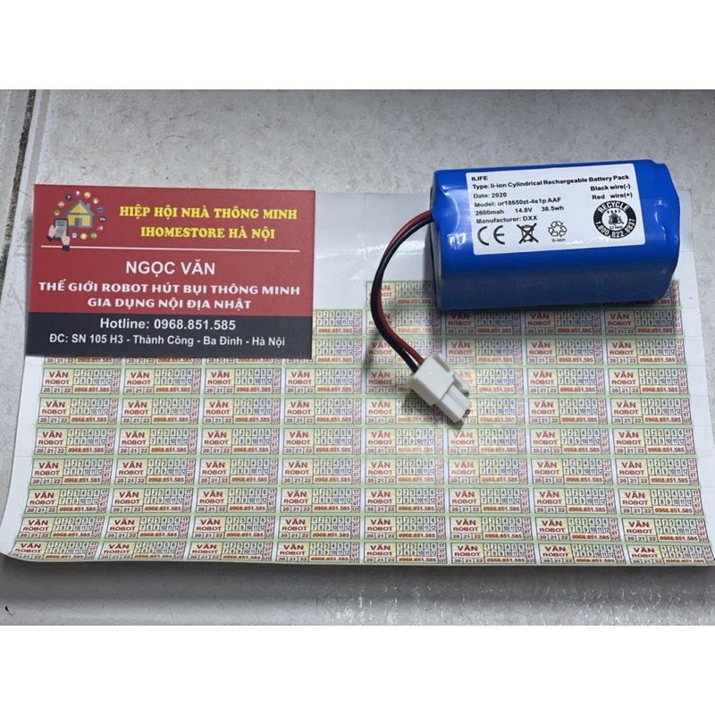 Pin thay thế robot quét nhà n79-dh56-ds37-cen540-640-ilife x787- x785- x800-x900