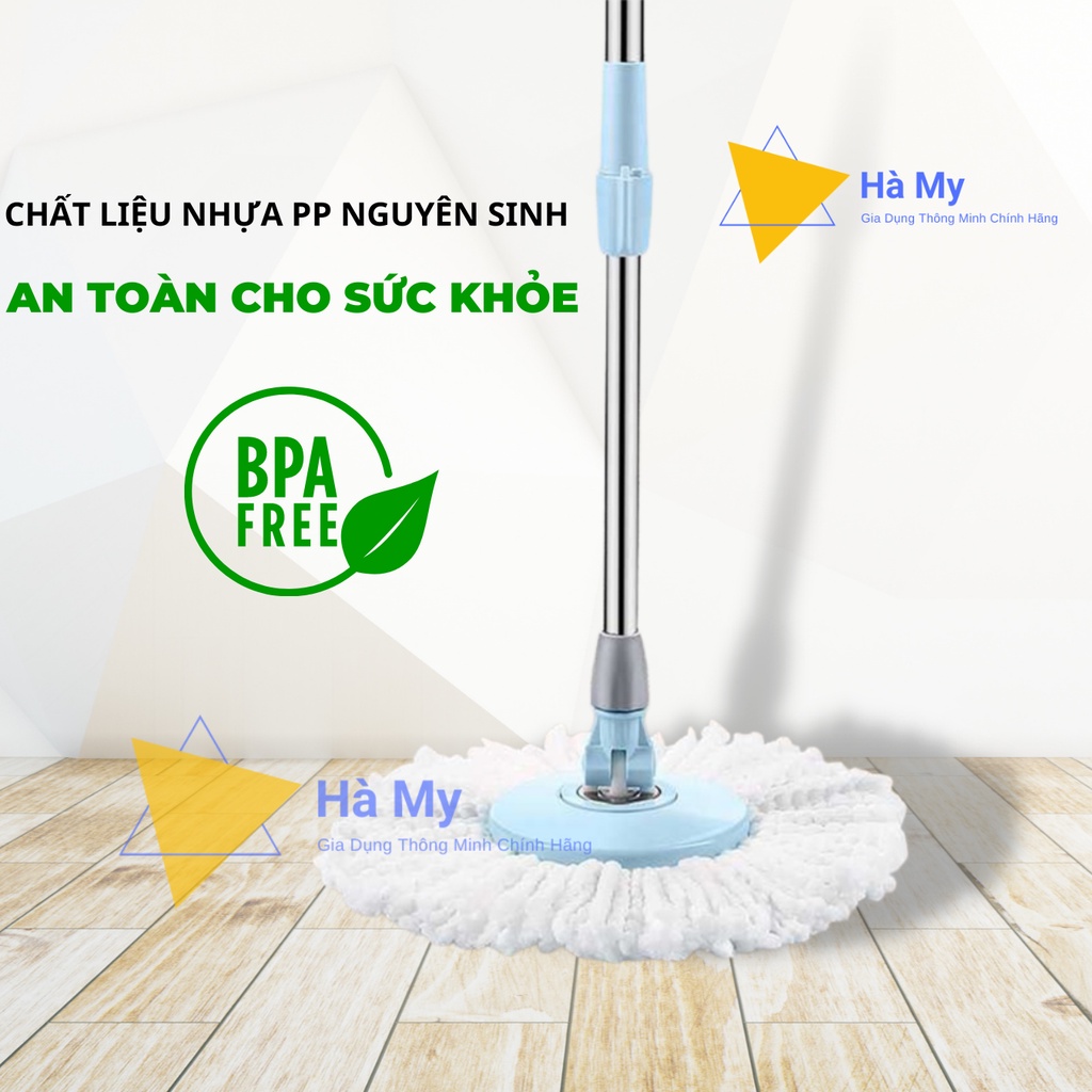 Cây Lau Nhà Tự Vắt 360 Độ,Cây Lau Nhà Thông Minh Minmop Thái Lan Cao Cấp Tặng Kèm Bông Lau-Gọn Nhẹ,Bền Dễ Sử Dụng