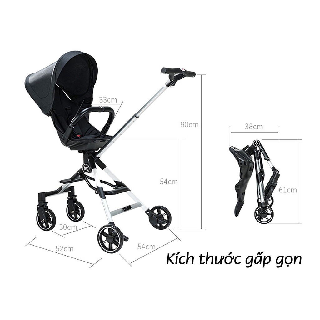 Xe đẩy đảo chiều gấp gọn cho bé BaBy Cosi LW01 Plus Chính hãng có bảo hành | Xe đẩy gấp gọn cho bé Hanghieuchobe