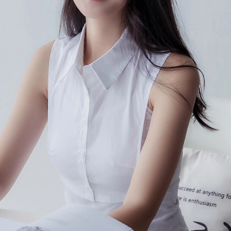 Cổ Áo Sơ Mi Giả Bằng Cotton Có Thể Tháo Rời Tiện Dụng Cho Nữ