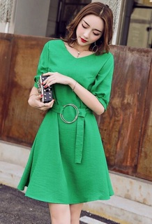 Dầm suông cổ tim tay lỡ
