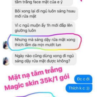 Combo 6 gói mặt nạ trắng da Magic Skin
