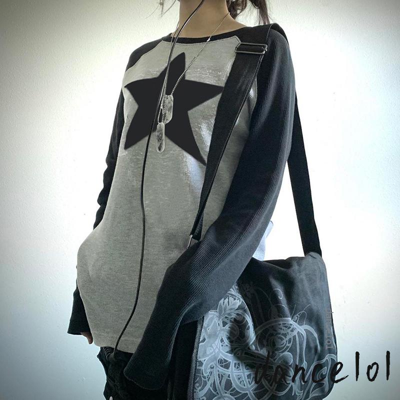 Áo Thun DàI Tay Cổ TròN In HìNh Ngôi Sao dance1o1