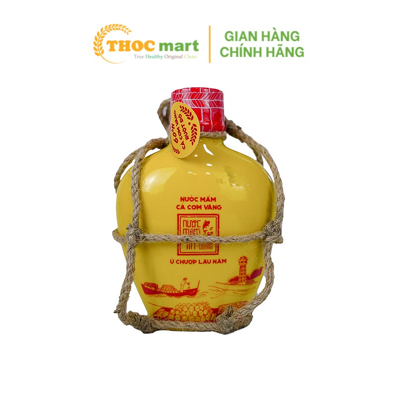 [ THOCmart.vn ] Nước mắm Tĩn cá cơm vàng ruột đỏ 250ml độ đạm 60N đặc sản Phan Thiết bình gốm