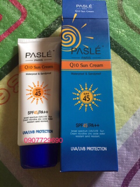 PASLE - KEM SIÊU CHỐNG NẮNG SPF45 PA++ PL Q10 SUN CREAM SPF 45 100G