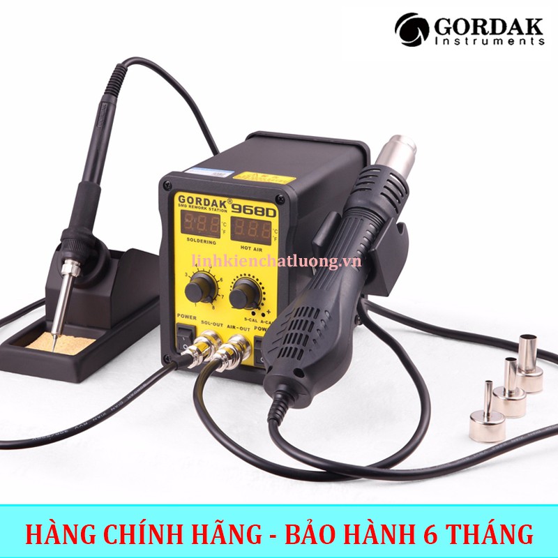 Trạm hàn khò Gordak 968D hiển thị nhiệt độ