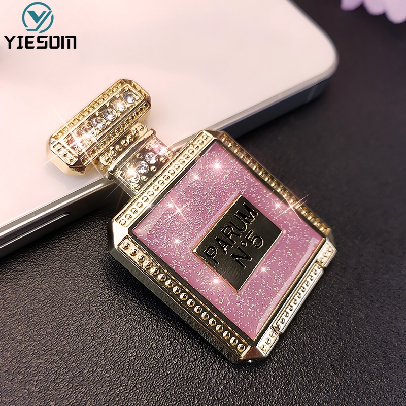 Giá Đỡ Điện Thoại Hình Chai Nước Hoa Kim Tuyến Lấp Lánh Sang Trọng