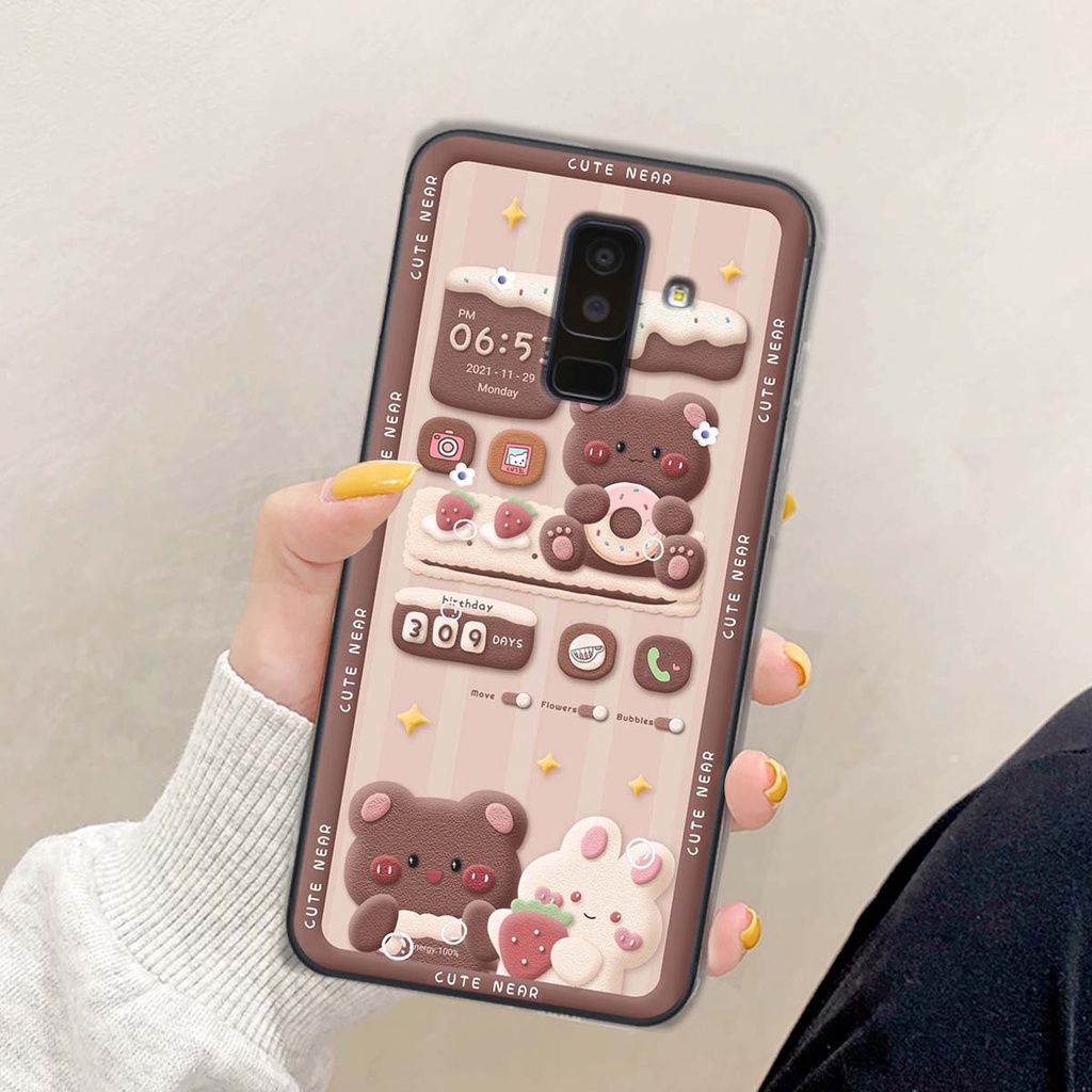 Ốp lưng Samsung J8 in hình gấu cute,bò sữa 3D cute dễ thương bảo vệ điện thoại.