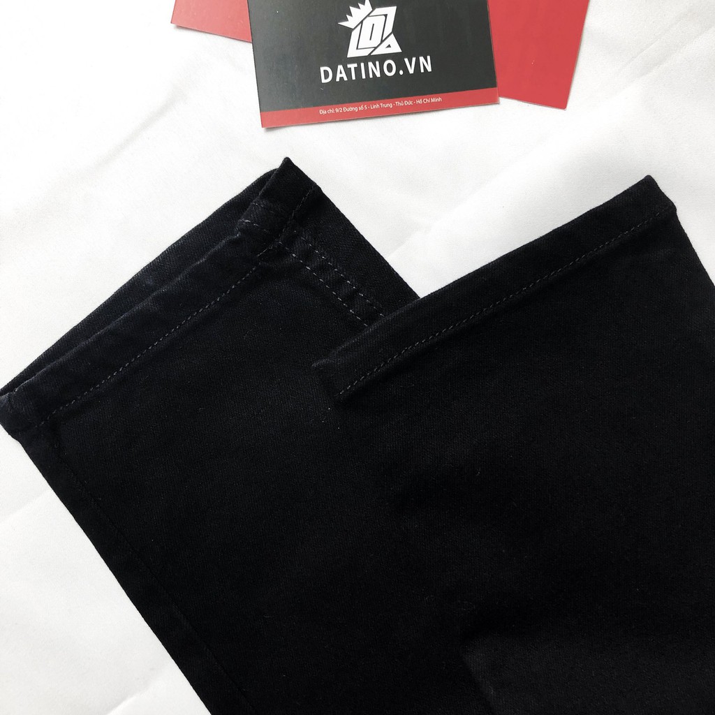Quần Jeans Nam Streetwear DATINO Cao Cấp chất Denim màu Đen vải dày dặn co giãn, bền màu. | BigBuy360 - bigbuy360.vn