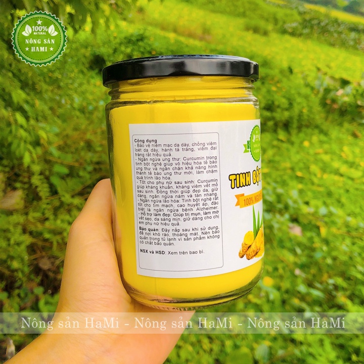 Tinh bột nghệ nguyên chất HaMi 300g thơm ngon, nguyên chất 100% tự nhiên - Đã được kiểm nghệm chất lượng