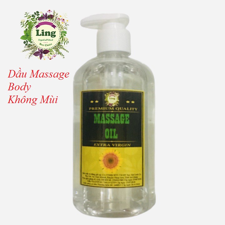 1 Lít Dầu Massage Body Hướng Dương Không Mùi Thiên nhiên 100% dùng cho mọi loại da