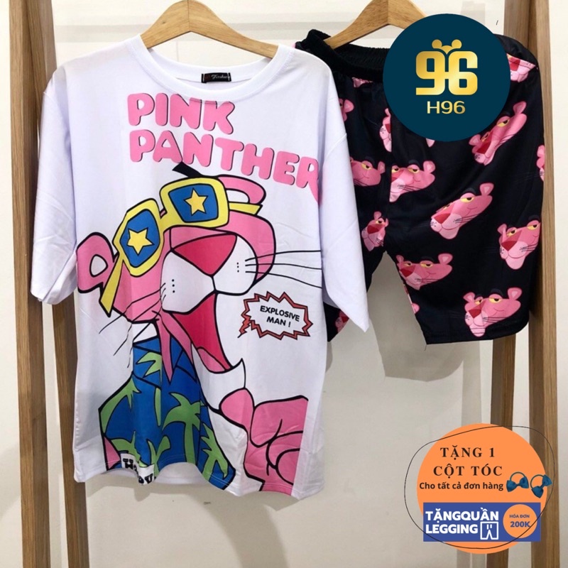 Set đồ bộ hoạt hình BÁO HỒNG 😍 đồ bộ mặc nhà unisex nam nữ