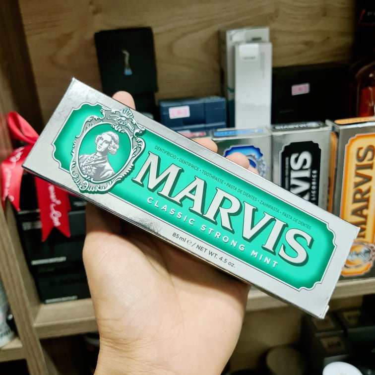 [CHÍNH HÃNG] Kem Đánh Răng Marvis Classic Strong Mint 85ml cao cấp Ý - Marvis Màu Xanh Lá | Mùi Bạc Hà Truyền Thống
