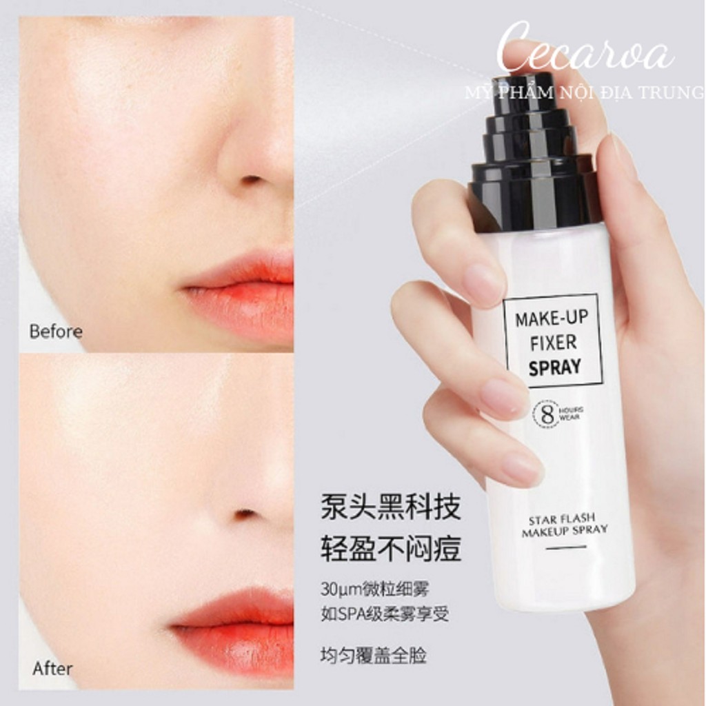 Xịt Nhũ Khóa Nền Makeup Dưỡng Ẩm Bắt Sáng Cecaroa | BigBuy360 - bigbuy360.vn