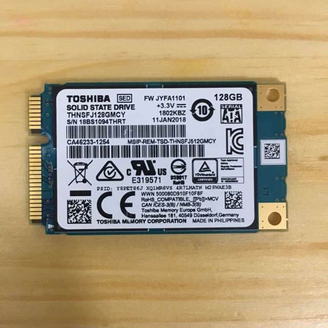 SSD mSATA Toshiba THNSFJ128GMCY - 128GB/256GB | BigBuy360 - bigbuy360.vn