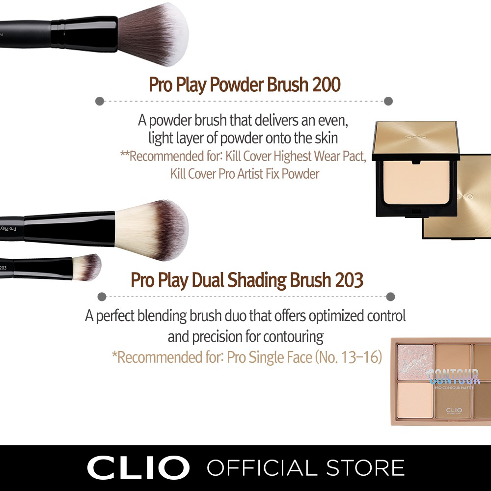 Cọ trang điểm CLIO Pro Play đa năng tiện dụng