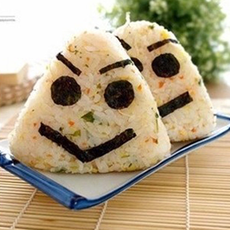 Set 2 khuôn tam giác làm cơm nắm sushi cuộn dụng cụ diy