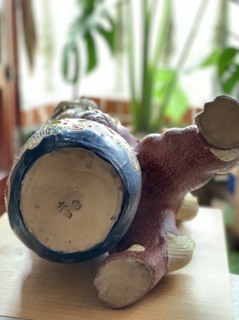 Lân gốm cổ Kutani Nhật
