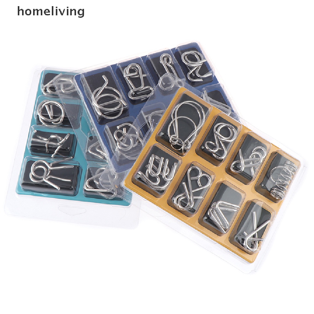 Set 8 Đồ Chơi Gỡ Rối Bằng Kim Loại Giúp Phát Triển IQ