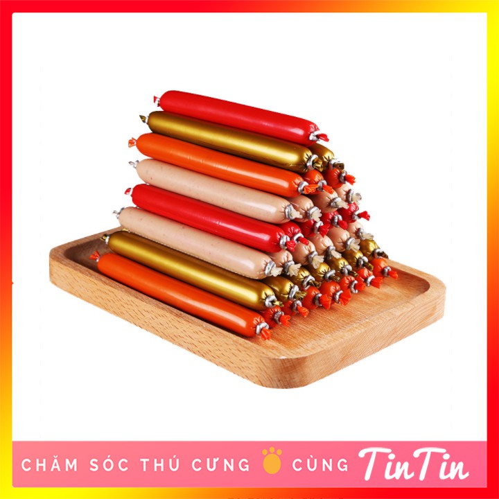 Combo 10 Xúc Xích Dinh Dưỡng Ăn Liền Cho Chó Mèo 15 gram #Tintin Pet Store