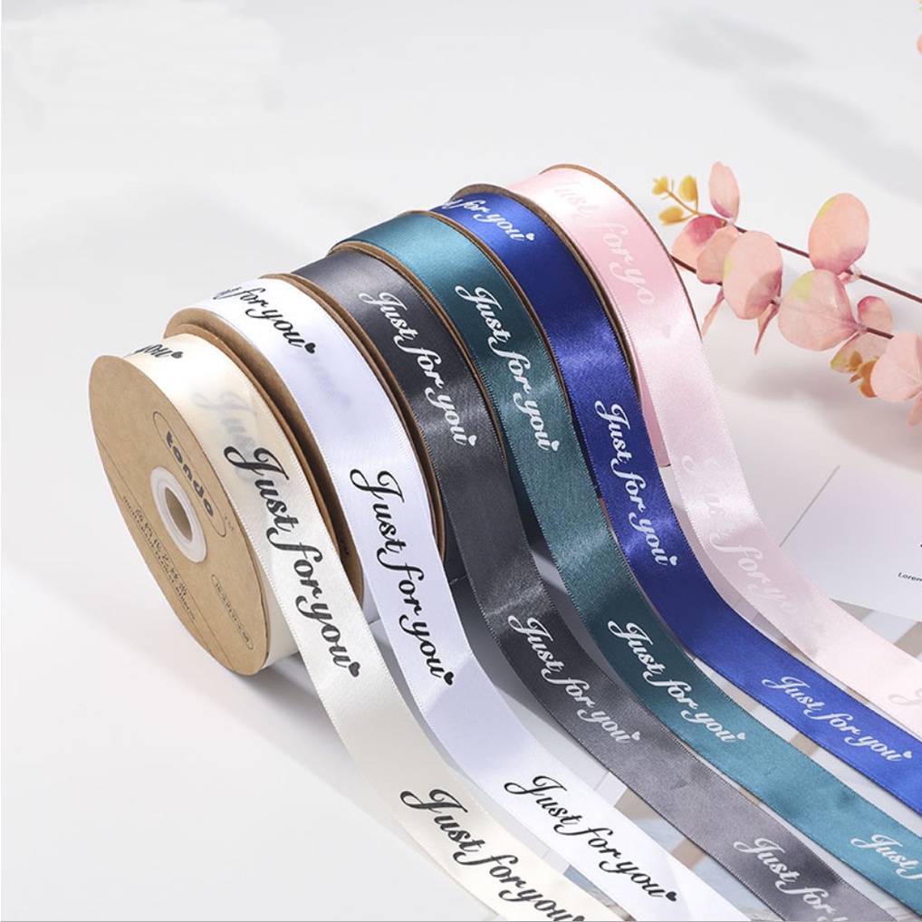 Cuộn Dây Ruy Băng 0.5M 2.5cm Màu Sắc Ngẫu Nhiên Dùng Làm Bó Hoa DIY