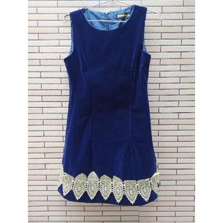 Thanh Lý Đầm suông nhung xanh size S