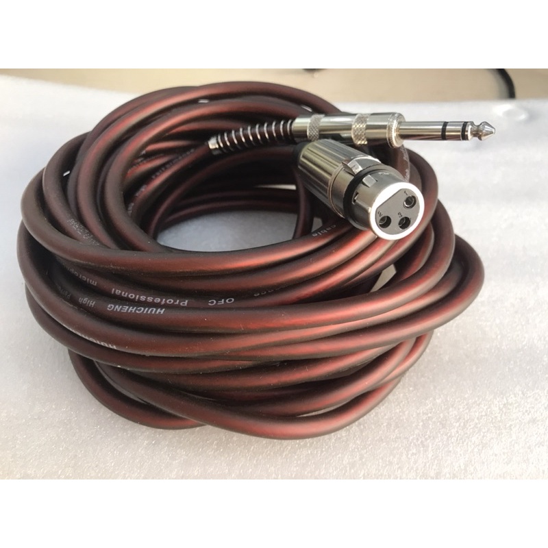 Dây mic 10M chuẩn Stereo - Dây micro lõi đồng sịn chống nhiễu