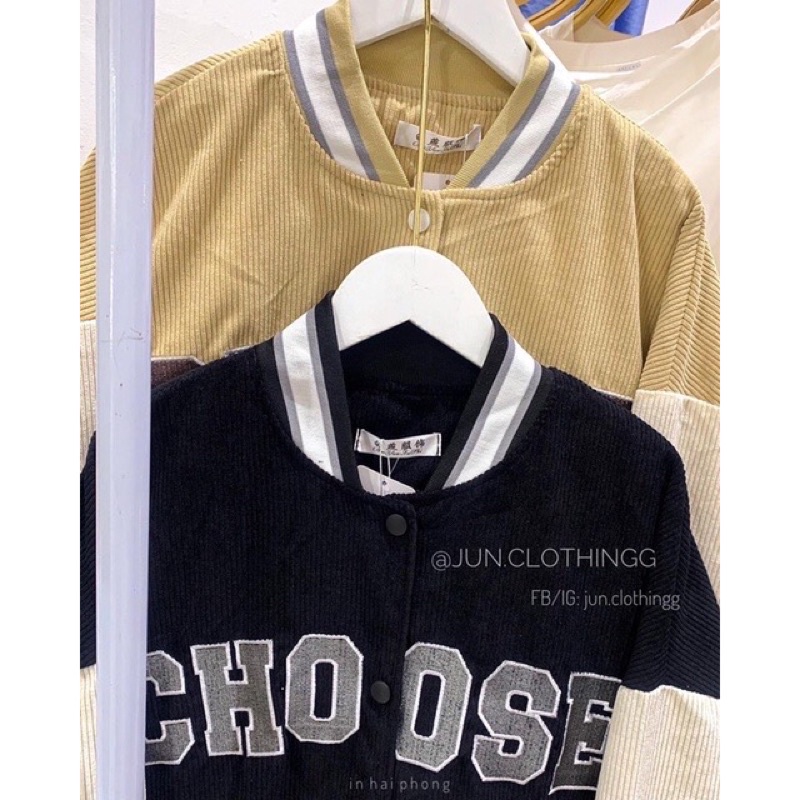 Áo boomber nữ choose, áo khoác nữ chất nỉ nhung | BigBuy360 - bigbuy360.vn