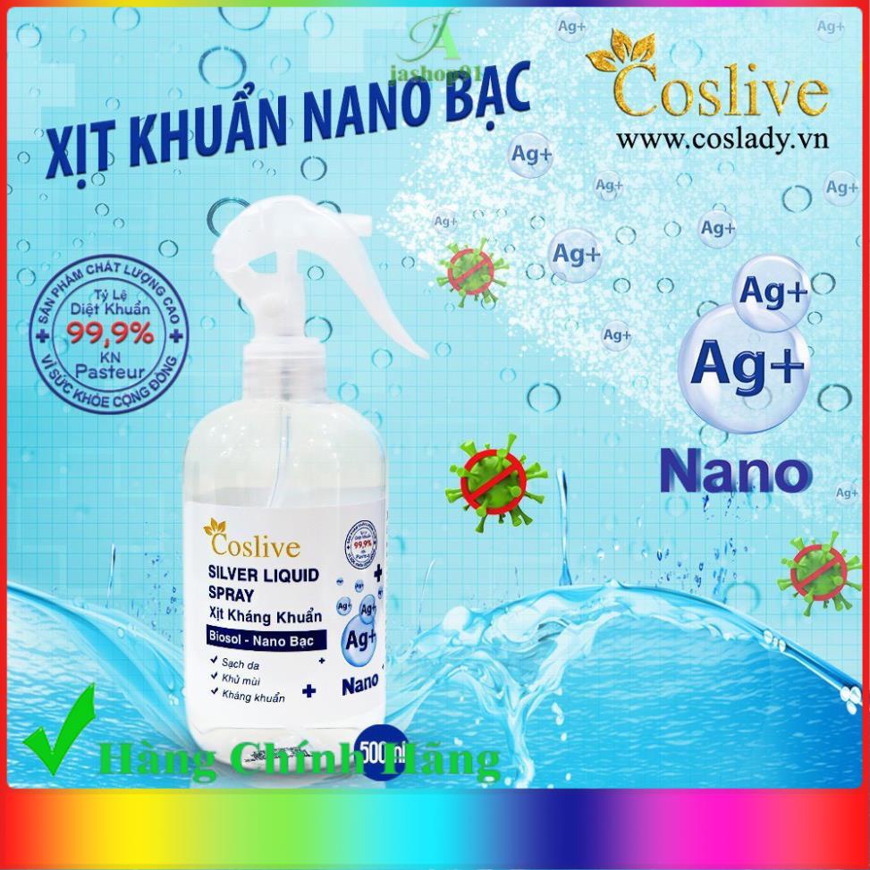 Xịt Kháng Khuẩn Nano Bạc COSLIVE 500ML - jashop91 | BigBuy360 - bigbuy360.vn