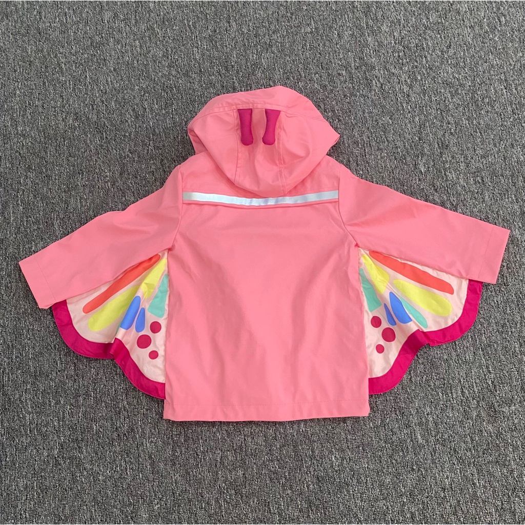 Áo gió raincoat chống thấm nước dành cho bé gái 1 - 5 tuổi