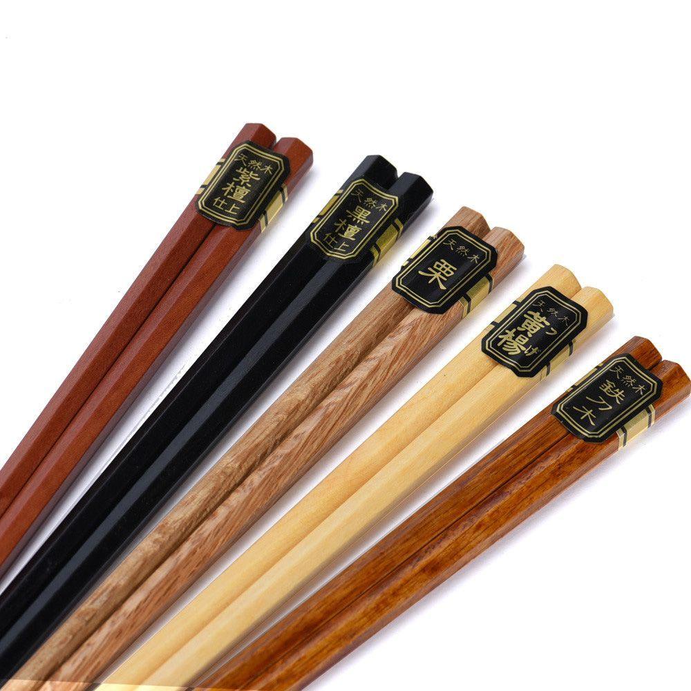 Set 5 Đôi Đũa Phong Cách Châu Á Cổ Điển Nhiều Màu Có Thể Tái Sử Dụng