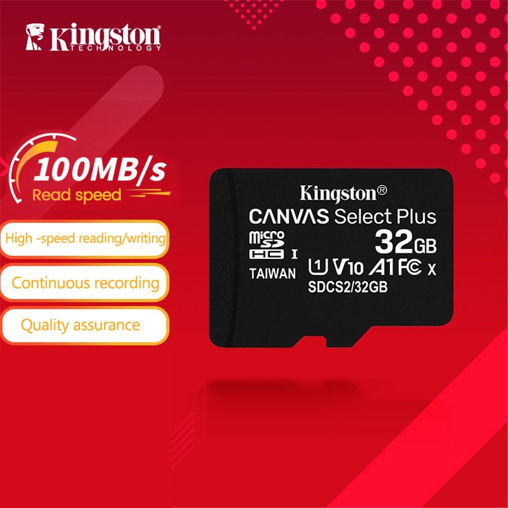 Thẻ Nhớ Kingston 128gb 32gb Micro Sd Tf 64gb 256gb100mb/s Tốc Độ Đọc flash12_vn