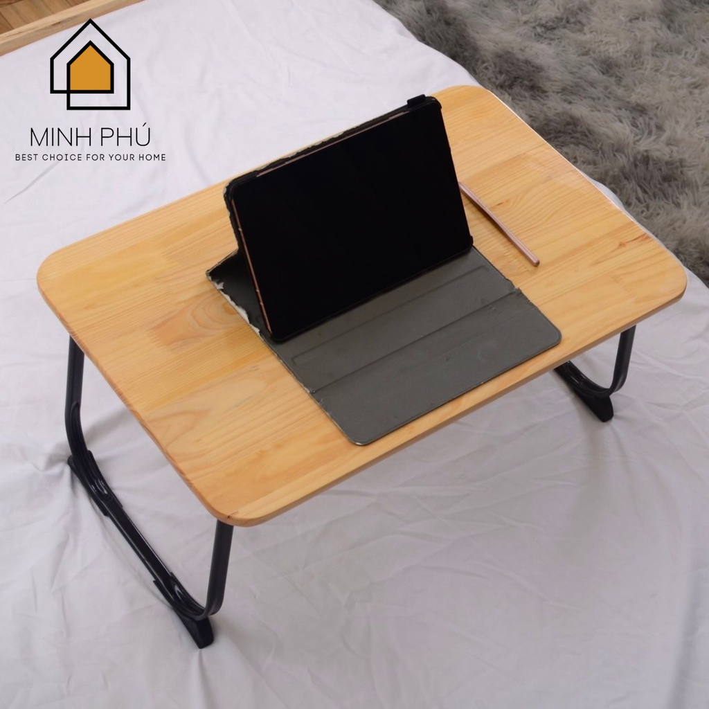 Bàn Học Gấp Gọn, Bàn Mini Phòng Ngủ Làm Bằng Gỗ BẢO HÀNH 1 NĂM Chân Sắt Chịu Lực Chắc Chắn