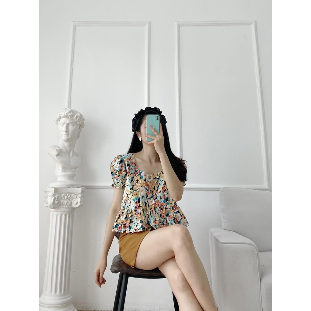 Set đồ nữ cá tính, set quần sóc áo quây đi chơi sang chảnh mùa hè đẹp 8A00037 | BigBuy360 - bigbuy360.vn