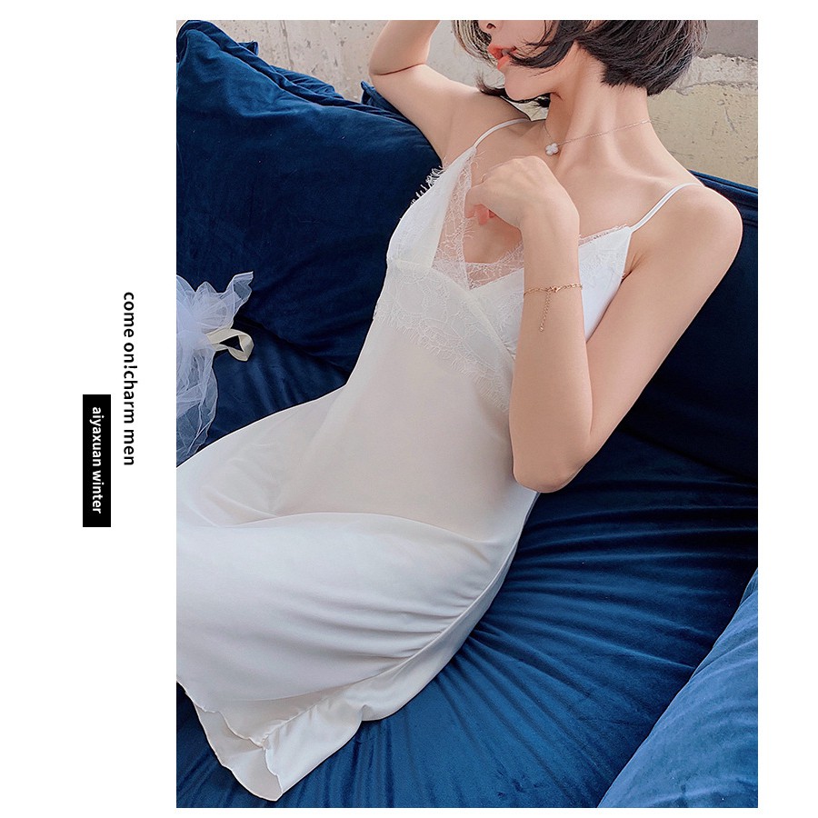 [Xả Kho 3 Ngày] Váy Ngủ Lụa 2 Dây Đồ Ngủ Đầm Ngủ Siêu Mát Mềm Mịn - SILK | BigBuy360 - bigbuy360.vn