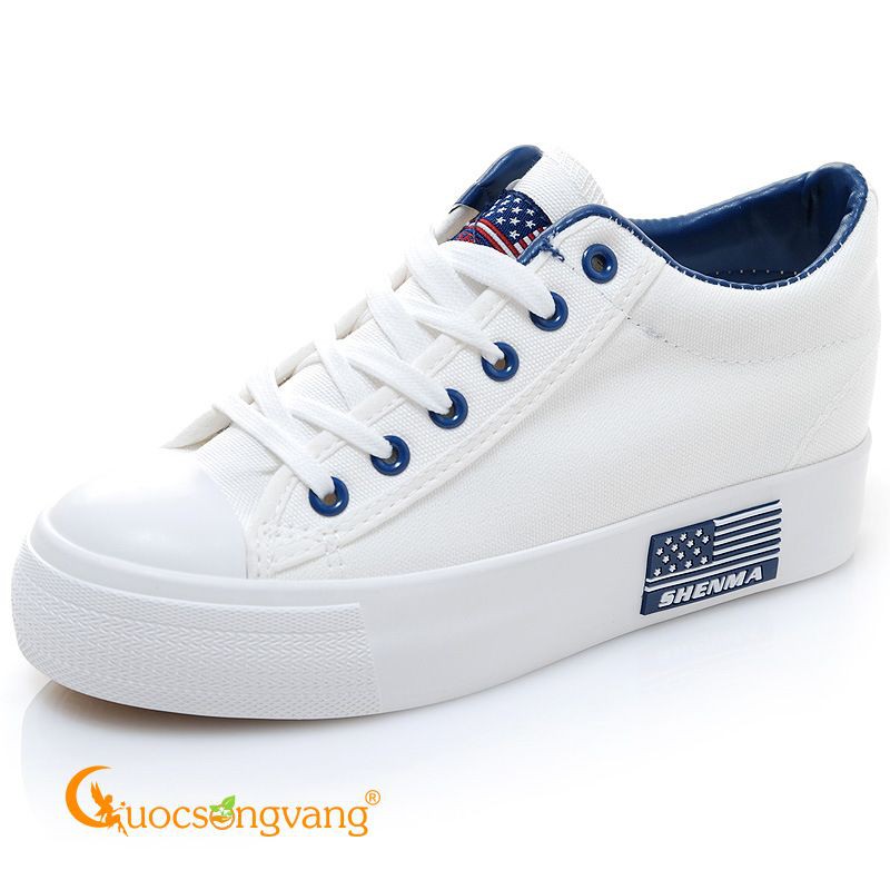 Giày sneaker nữ giày nữ đế độn họa tiết Cờ Mỹ phong cách GLG002 Cuocsongvang