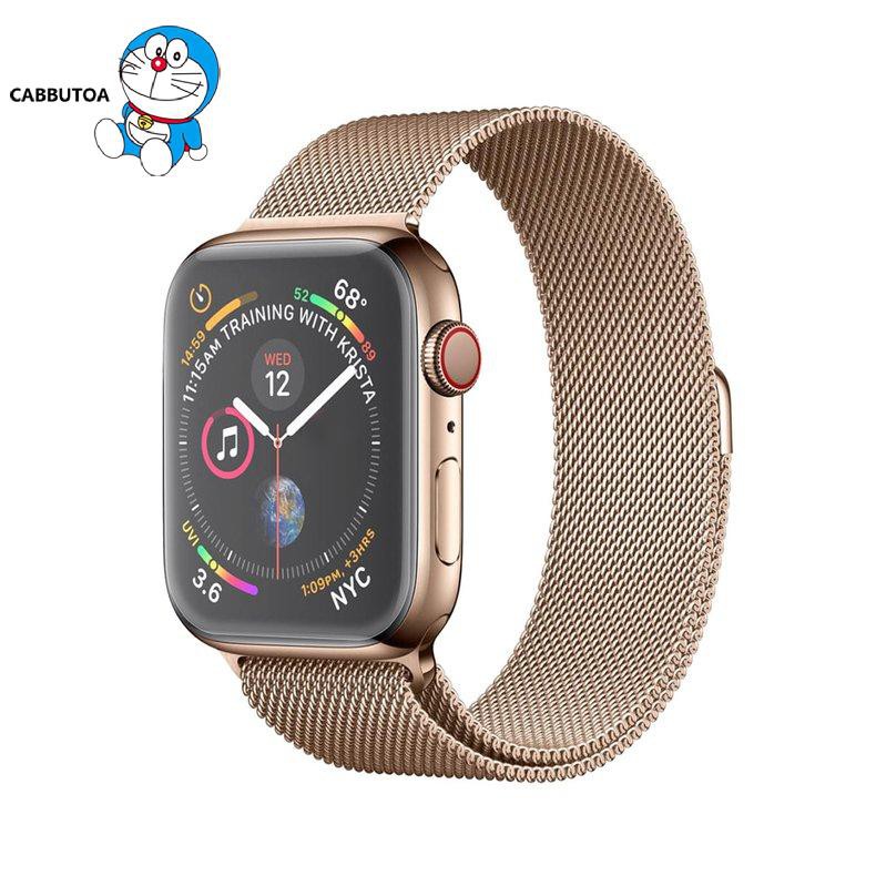 Kính Cường Lực Cong 3d Bảo Vệ Màn Hình Cho Apple Watch Series 5 / 4 44mm Trong Suốt