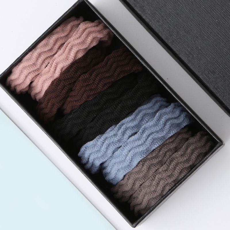 Dây Buộc Tóc Màu Đen Co Giãn Cao Phong Cách Hàn Quốc Cho Nữ