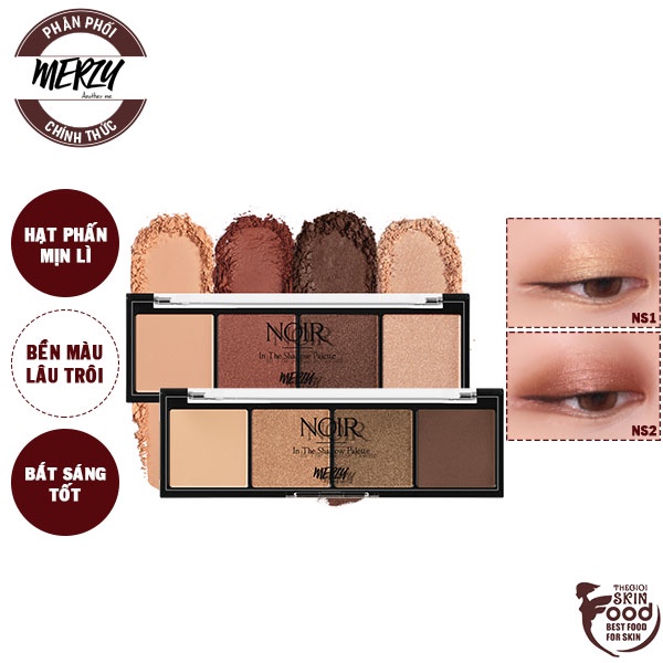 Bảng Phấn Mắt 4 Ô Xinh Xắn Merzy Noir In The Shadow Palette