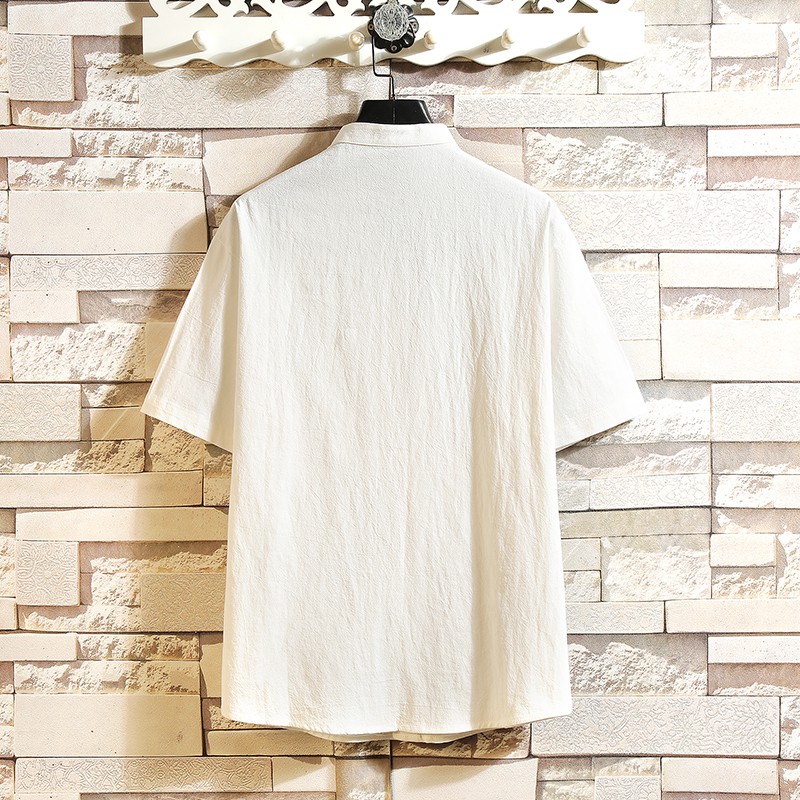 Áo Sơ Mi Tay Ngắn In Chữ Phong Cách Retro Trung Hoa Hợp Thời Trang Cho Nam Size M-5xl | BigBuy360 - bigbuy360.vn