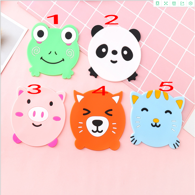 Miếng lót ly chống bỏng họa tiết hoạt hình bằng silicone