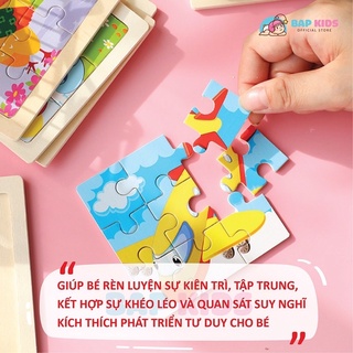 Xếp hình gỗ miếng cho bé