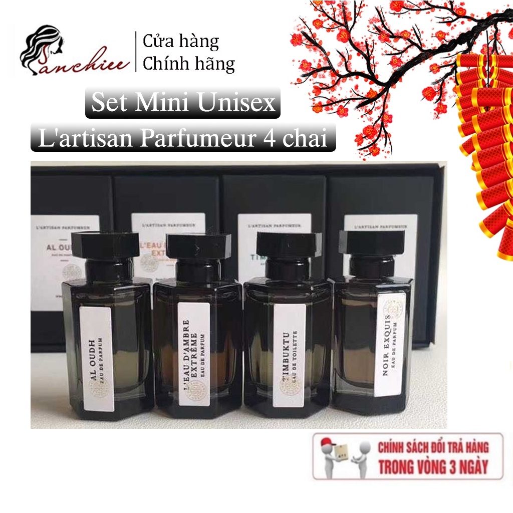 Bộ nước hoa mini Set mini unisex L'artisan Parfumeur 4 chai / 10ml chai. Hương thơm Vừa ngọt ngào vừa quyến rũ.