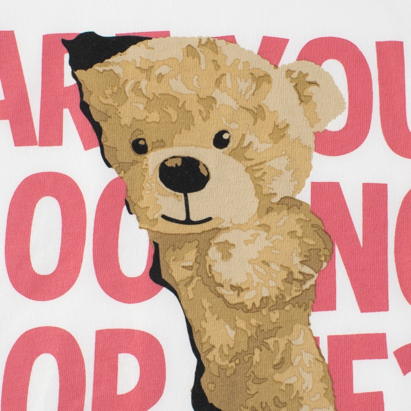 Áo Thun Dài Tay In Hình Gấu Cho Bé Gái