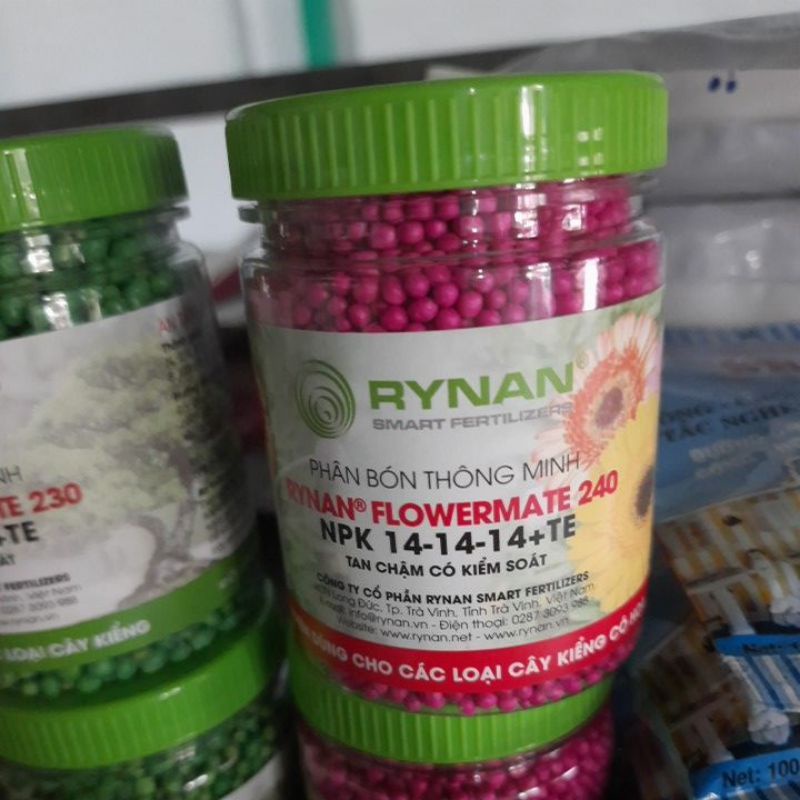 Phân thông minh tan chậm Ryan 240 NPK 14-14-14 cho hoa