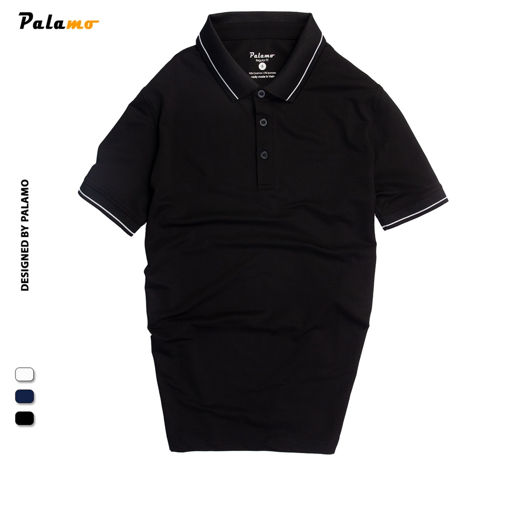 Áo polo nam có cổ thương hiệu Palamo, chất liệu 95% coolmax và 5% spandex, thấm hút mồ hôi, mềm mịn mát mẻ, co giãn tốt | BigBuy360 - bigbuy360.vn