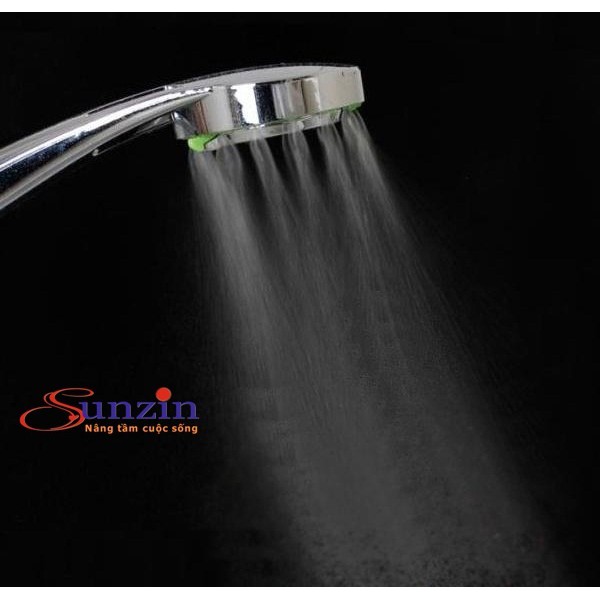 Vòi sen tăng áp chỉnh 2 chế độ Sunzin 201 (xanh lá)