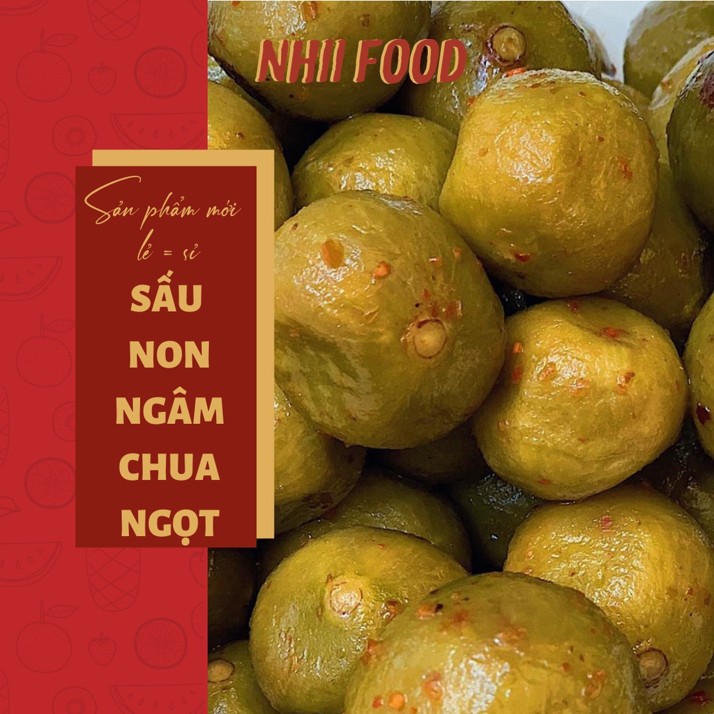 700GR Sấu non ngâm chua ngọt NHII FOOD thực phẩm sạch nhà làm