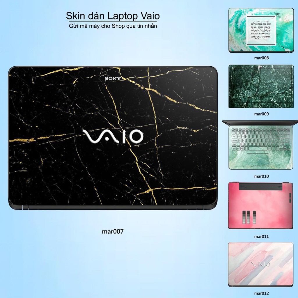 Skin dán Laptop Sony Vaio in hình vân Marble nhiều mẫu 2 (inbox mã máy cho Shop)