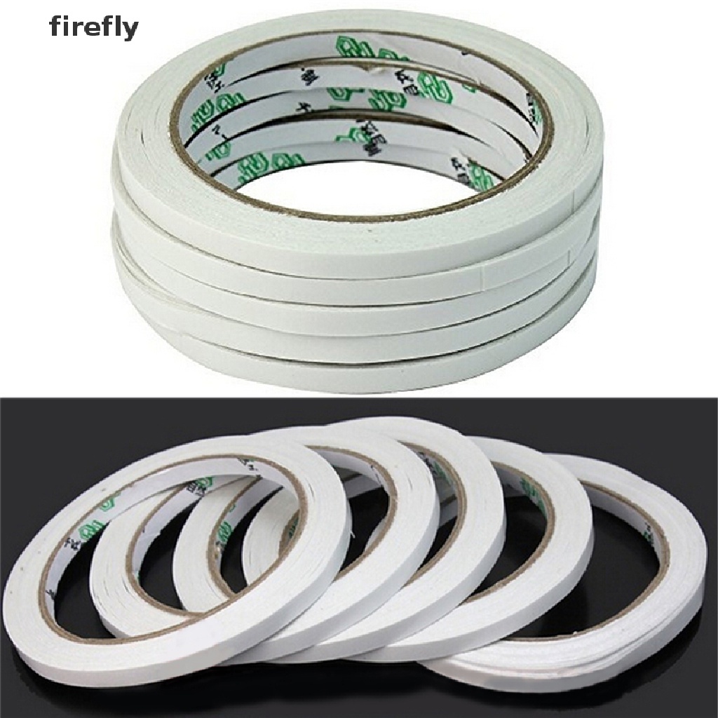 Bộ 2 / 10 Cuộn Băng Keo Hai Mặt Màu Trắng Độ Dính Cao Cho Văn Phòng